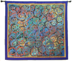 Traute Leeman, Hand-Painted Silk Wall-Hanging